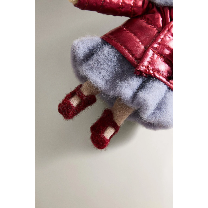 WOOL MOUSE WITH BALLOONS CHRISTMAS TREE DECORATION