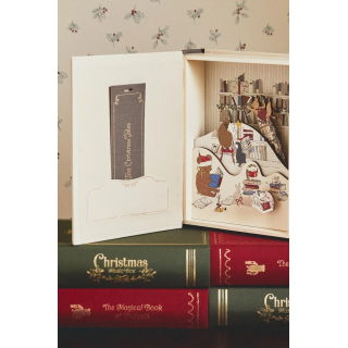 Рождественская музыкальная шкатулка с книжным шкафом