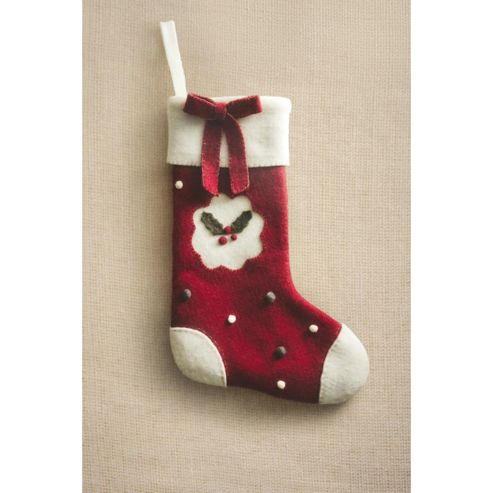 Украшение из фетра для рождественского чулка