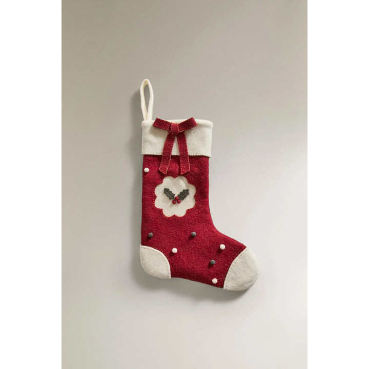 Украшение из фетра для рождественского чулка