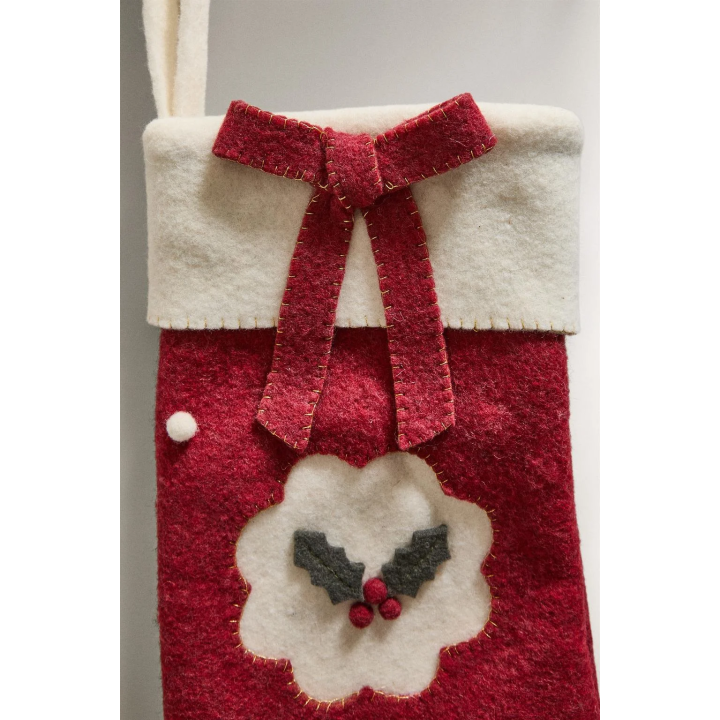 Украшение из фетра для рождественского чулка