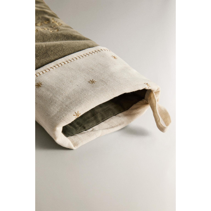 Замшевый рождественский чулок для украшения