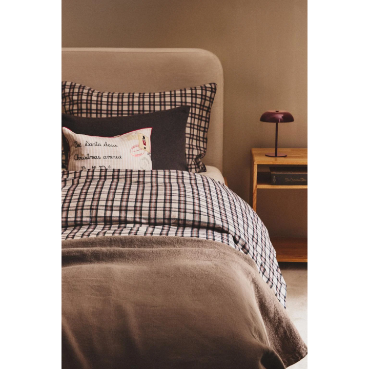 Детское рождественское одеяло из фланели в клетку