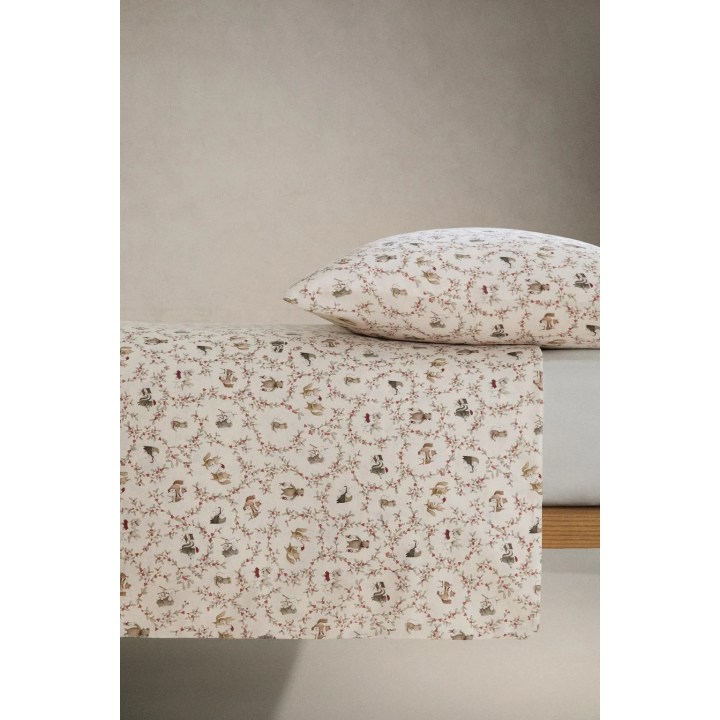 Детское рождественское постельное белье с животными