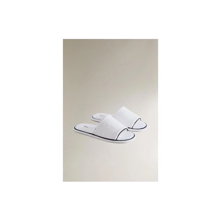 TERRY SLIDERS WITH PIPING