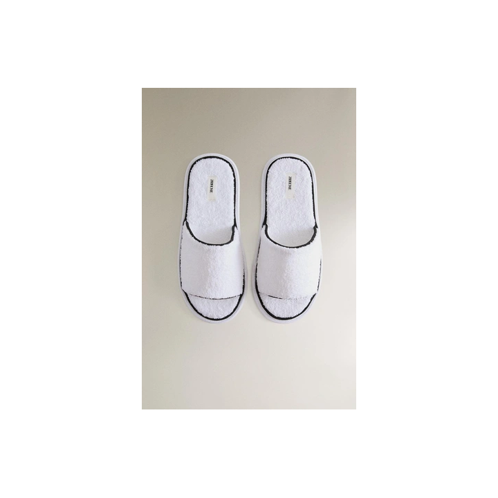 TERRY SLIDERS WITH PIPING