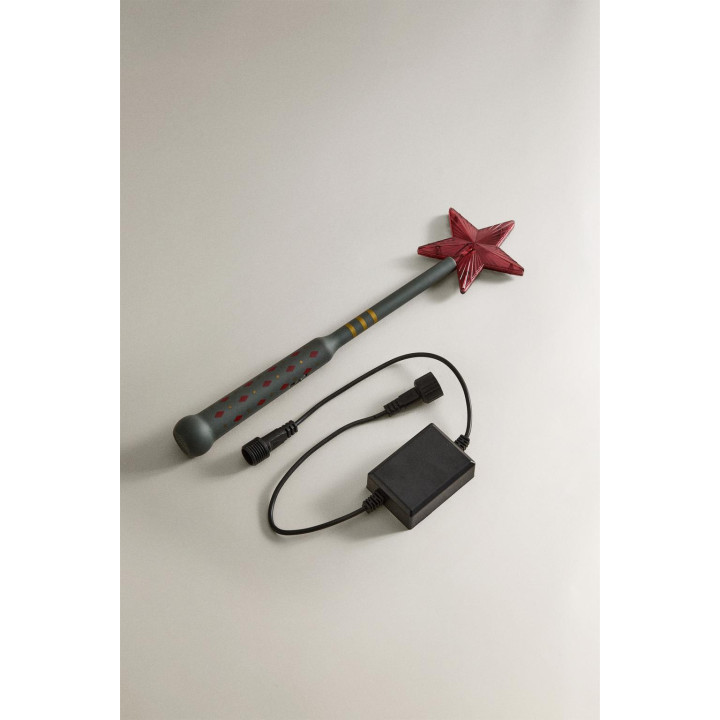 Волшебная палочка рождественское волшебство с звездой, светящейся