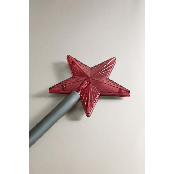 Волшебная палочка рождественское волшебство с звездой, светящейся