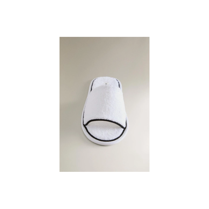 TERRY SLIDERS WITH PIPING