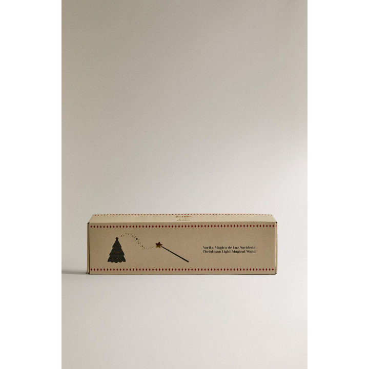 Волшебная палочка рождественское волшебство с звездой, светящейся