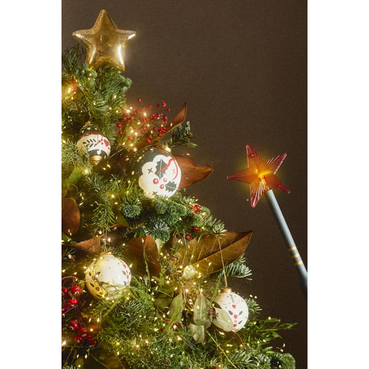 Волшебная палочка рождественское волшебство с звездой, светящейся