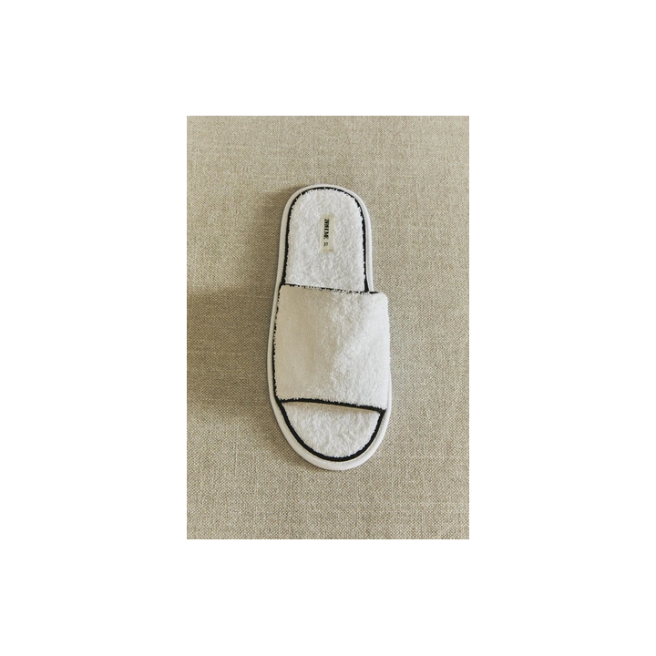 TERRY SLIDERS WITH PIPING