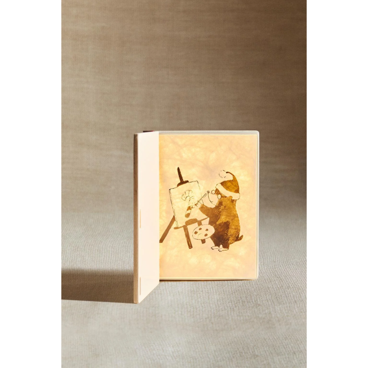 Ночник история искусства в форме книги на рождественскую ночь