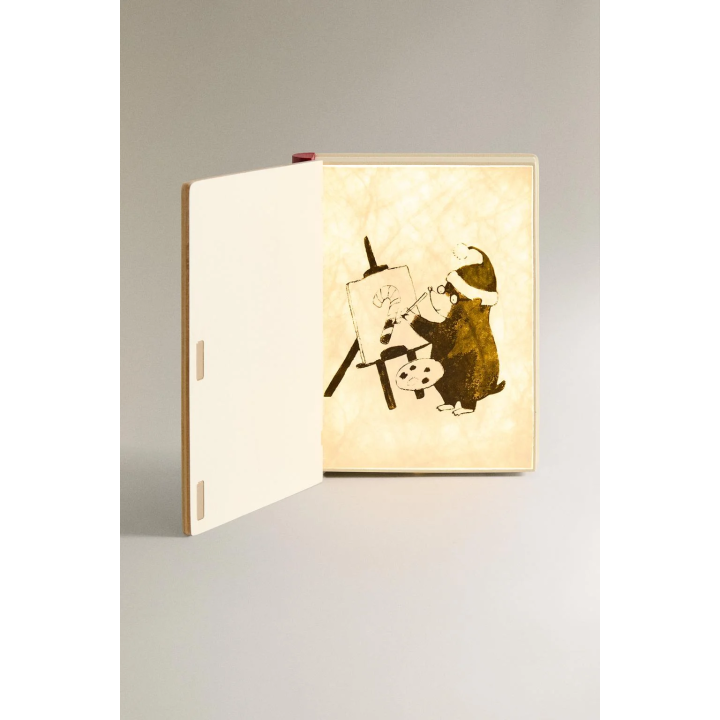 Ночник история искусства в форме книги на рождественскую ночь