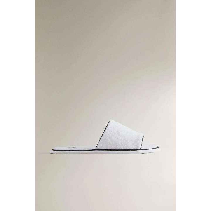 TERRY SLIDERS WITH PIPING