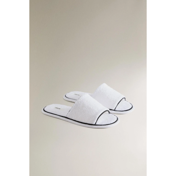 TERRY SLIDERS WITH PIPING