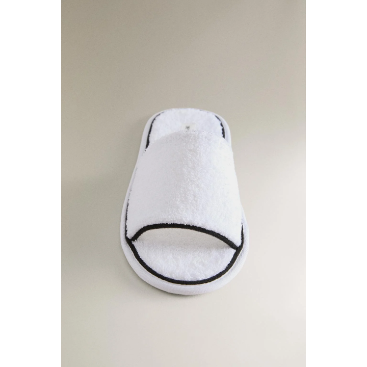 TERRY SLIDERS WITH PIPING