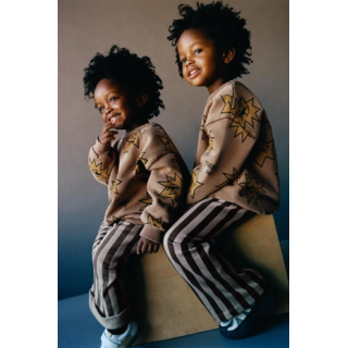 БРЮКИ ИЗ МЯГКОЙ ТКАНИ В ПОЛОСКУ