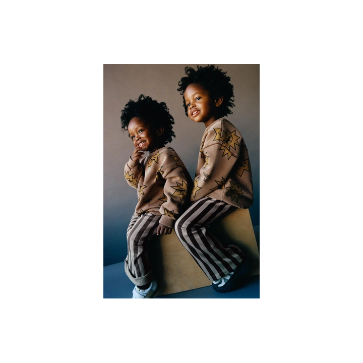 БРЮКИ ИЗ МЯГКОЙ ТКАНИ В ПОЛОСКУ