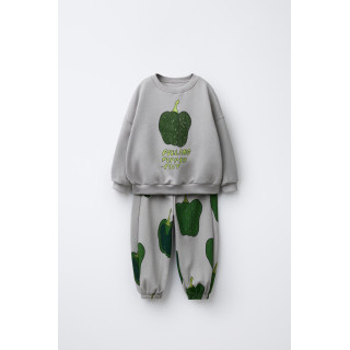 КОМПЛЕКТ ДЛЯ БЕГА, ТОЛСТОВКА И ДЖОГГЕРЫ С ПРИНТОМ