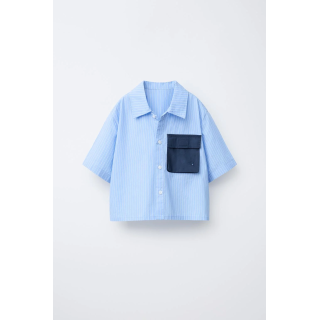 РУБАШКА В ПОЛОСКУ С КАРМАНОМ