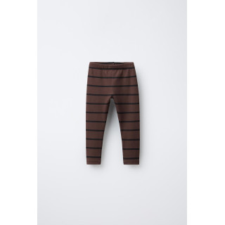 Полосатые ребристые леггинсы