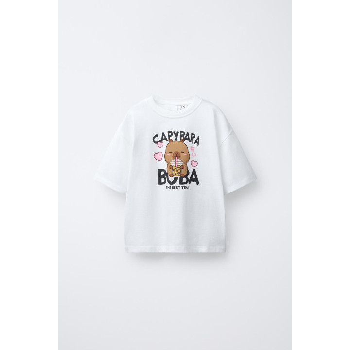 ФУТБОЛКА С ПРИНТОМ КАПИБАРЫ CAPYFUN ©