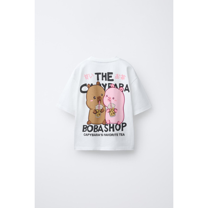 ФУТБОЛКА С ПРИНТОМ КАПИБАРЫ CAPYFUN ©