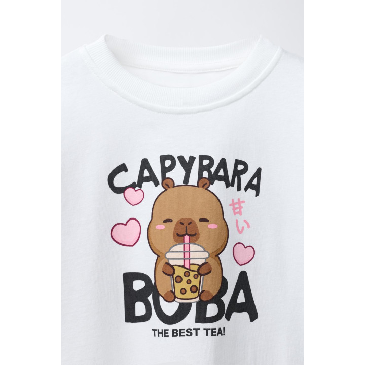 ФУТБОЛКА С ПРИНТОМ КАПИБАРЫ CAPYFUN ©