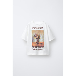 ФУТБОЛКА С РЕЛЬЕФНЫМ ПРИНТОМ В КЛЕТКУ