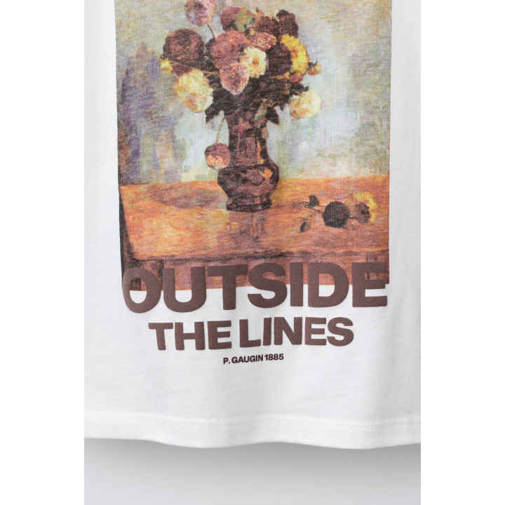 ФУТБОЛКА С РЕЛЬЕФНЫМ ПРИНТОМ В КЛЕТКУ