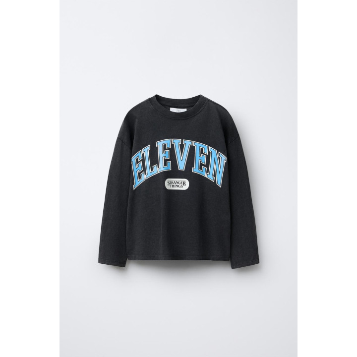 ФУТБОЛКА С ЭФФЕКТОМ ПОТЕРТОСТИ ELEVEN STRANGER THINGS © NETFLIX