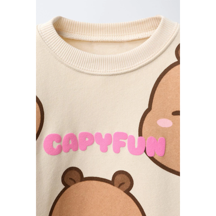 CAPIBARA CAPYFUN © RIBBED SWEATSHIRT AND LEGGINGS SET