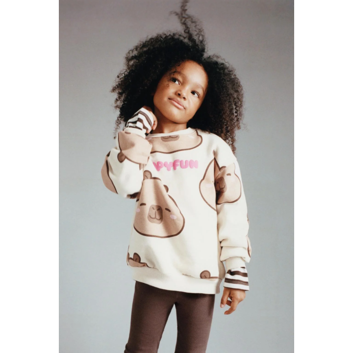 CAPIBARA CAPYFUN © RIBBED SWEATSHIRT AND LEGGINGS SET