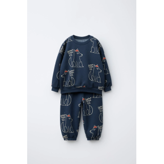 Костюм с принтом волка