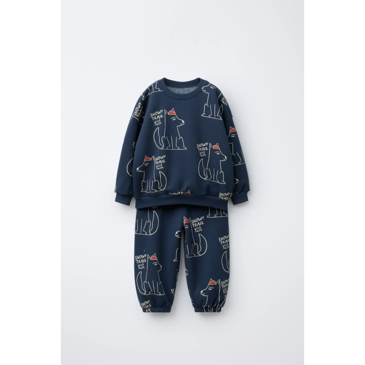 Костюм с принтом волка