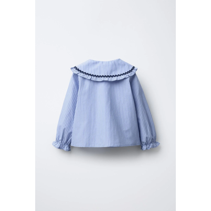 Рубашка с воротником петер-пен и отделкой сколопендры