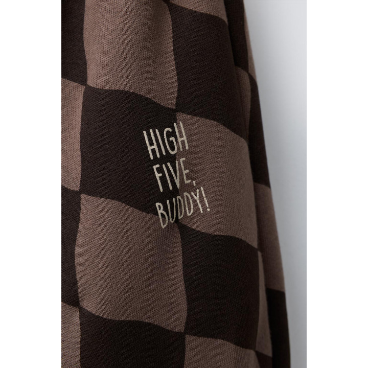 БРЮКИ ИЗ МЯГКОЙ ТКАНИ В РОМБЫ