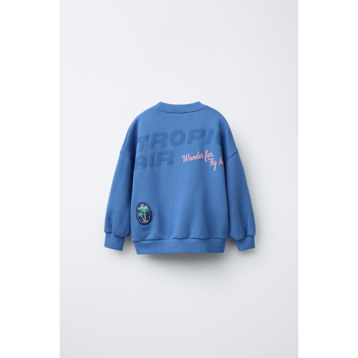 ТОЛСТОВКА С ПРИНТОМ И НАШИВКАМИ