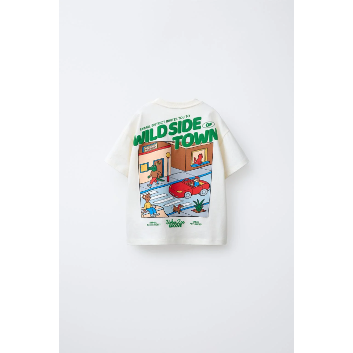 ФУТБОЛКА С ЖИВОТНЫМ ПРИНТОМ