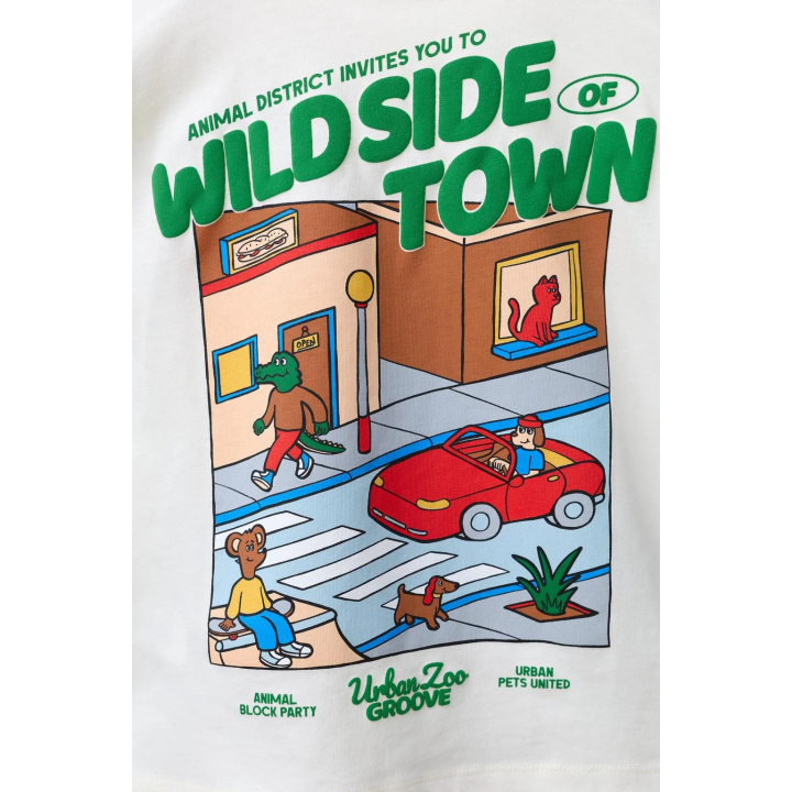 ФУТБОЛКА С ЖИВОТНЫМ ПРИНТОМ