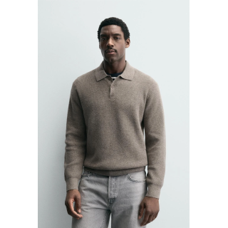 ПОЛО ИЗ ТРИКОТАЖА С ШЕРСТЬЮ