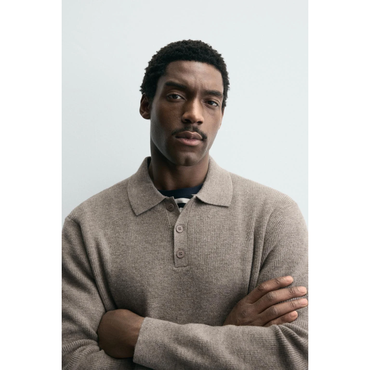 ПОЛО ИЗ ТРИКОТАЖА С ШЕРСТЬЮ