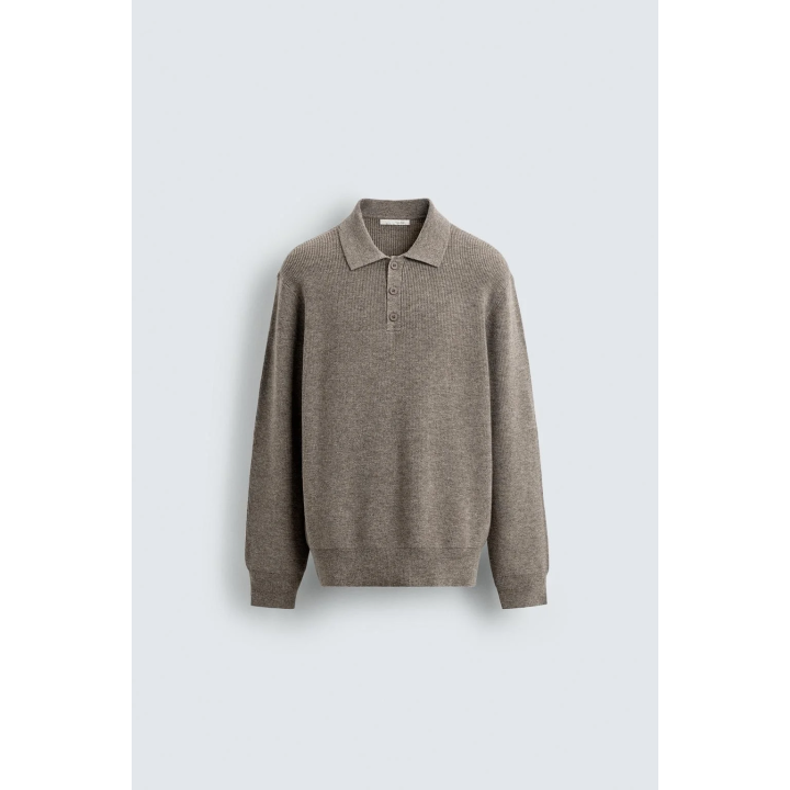 ПОЛО ИЗ ТРИКОТАЖА С ШЕРСТЬЮ