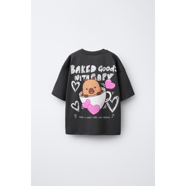 ФУТБОЛКА С ПРИНТОМ «КАПИБАРА CAPYFUN ©»