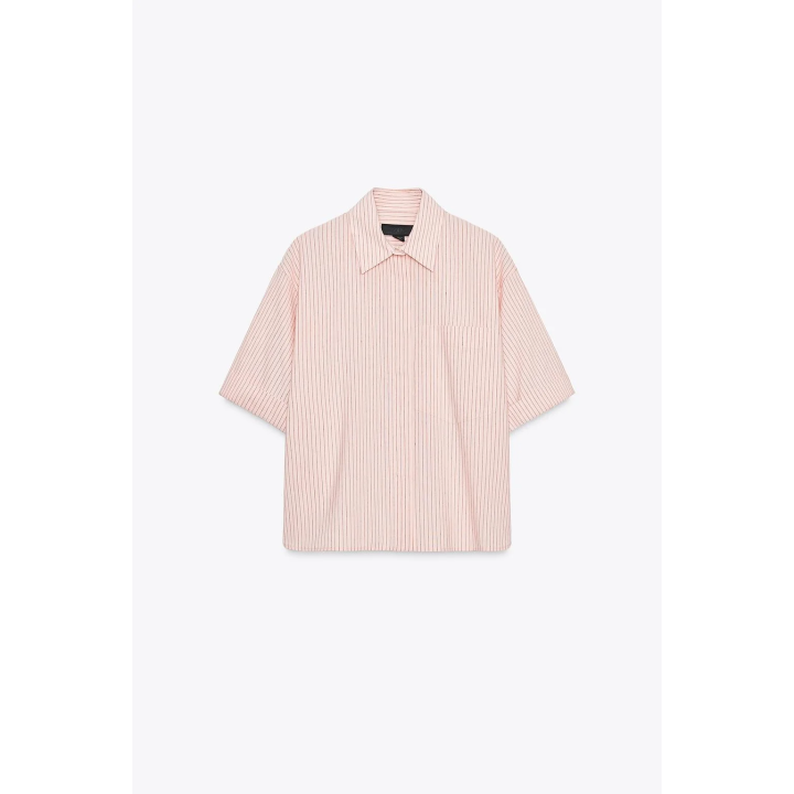 РУБАШКА ИЗ ПОПЛИНА С КАРМАНОМ