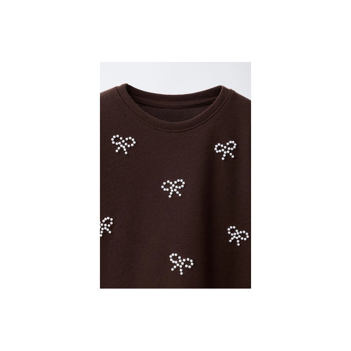 ЛОНГСЛИВ SOFT TOUCH С БАНТОМ И БУСИНАМИ