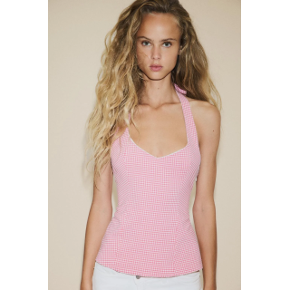 ТОП С ГОРЛОВИНОЙ ХАЛТЕР И БАНТОМ НА СПИНЕ