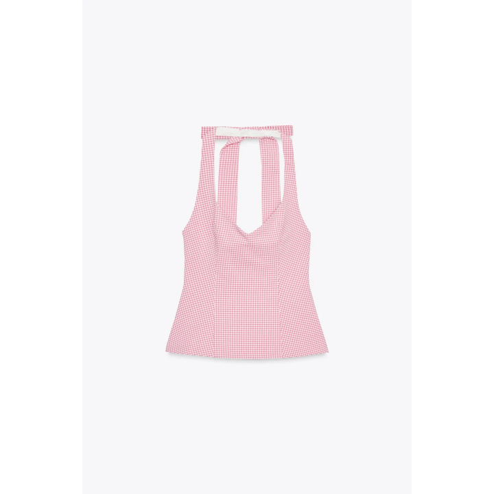 ТОП С ГОРЛОВИНОЙ ХАЛТЕР И БАНТОМ НА СПИНЕ