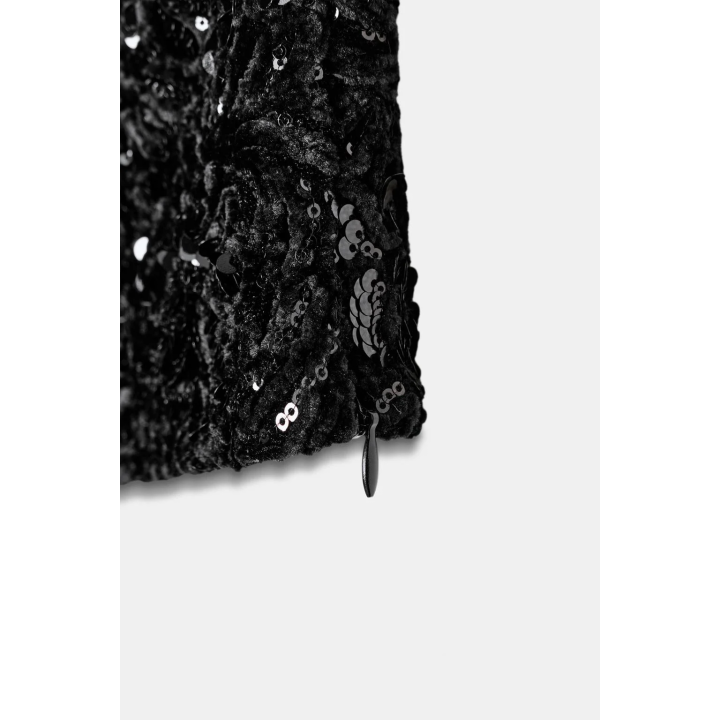 ПЛАТЬЕ С ЦВЕТОЧНЫМ ПРИНТОМ И ПАЙЕТКАМИ